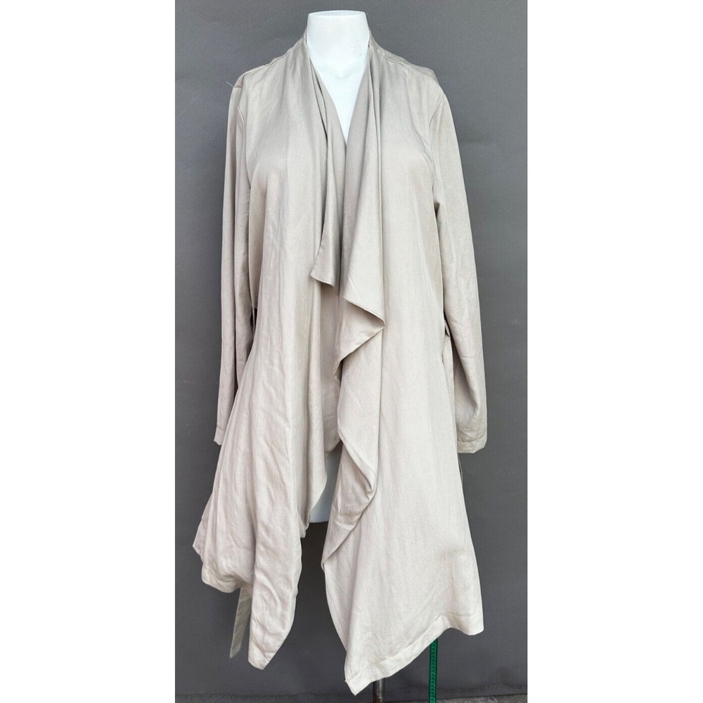 Elaine Rose Jacket Kimono XL Champagne Long Sleeve Sash Belt Whimsy Boho NEW